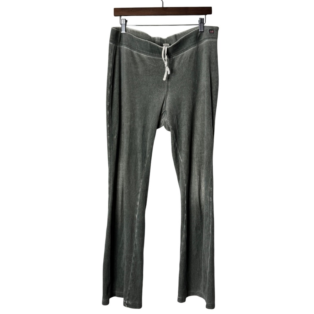 Vintage Ralph Lauren Polo Jeans Co‎ Velour Sweatpants Green Distressed Womens M